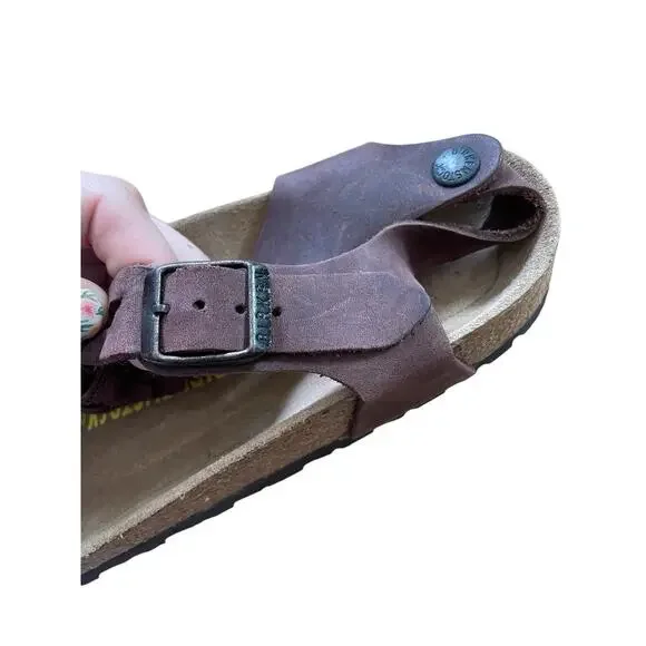 Birkenstock Kairo Braided Brown Oil Leather Sandals - 39 - Picture 4 of 10